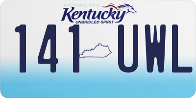 KY license plate 141UWL