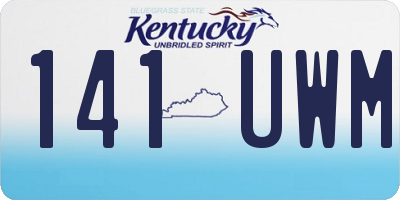 KY license plate 141UWM