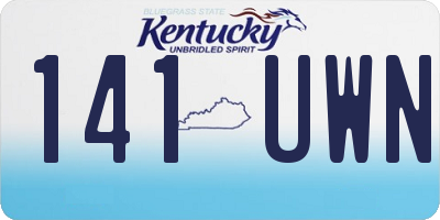 KY license plate 141UWN