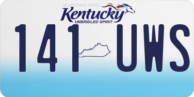 KY license plate 141UWS
