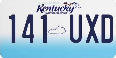KY license plate 141UXD