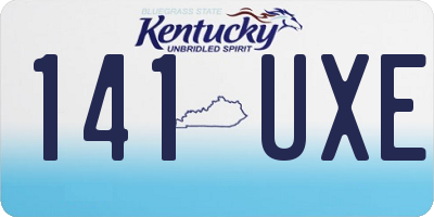 KY license plate 141UXE