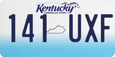 KY license plate 141UXF