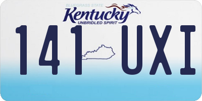 KY license plate 141UXI
