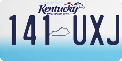 KY license plate 141UXJ