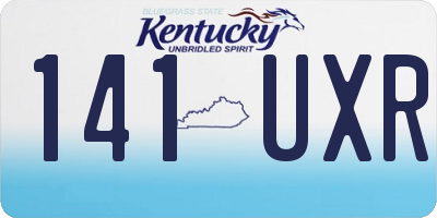 KY license plate 141UXR