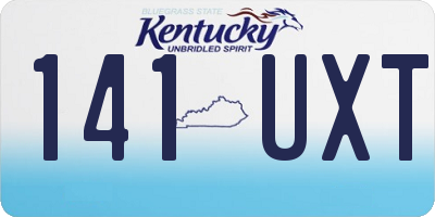 KY license plate 141UXT