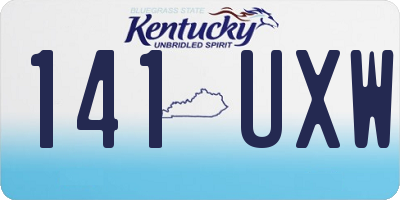 KY license plate 141UXW