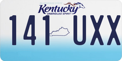 KY license plate 141UXX