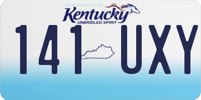 KY license plate 141UXY