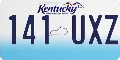 KY license plate 141UXZ