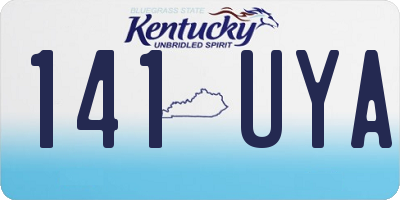 KY license plate 141UYA
