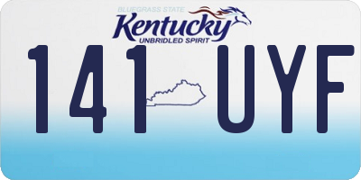KY license plate 141UYF