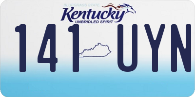 KY license plate 141UYN