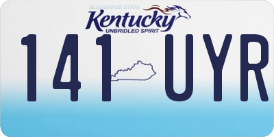 KY license plate 141UYR