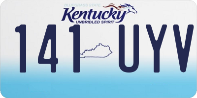 KY license plate 141UYV