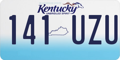 KY license plate 141UZU