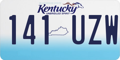 KY license plate 141UZW