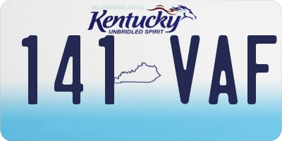 KY license plate 141VAF