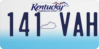 KY license plate 141VAH