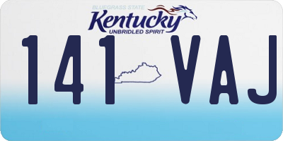 KY license plate 141VAJ