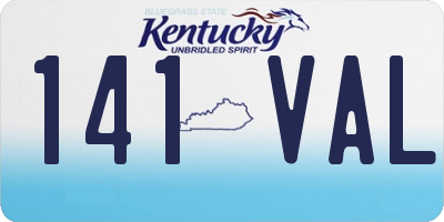 KY license plate 141VAL