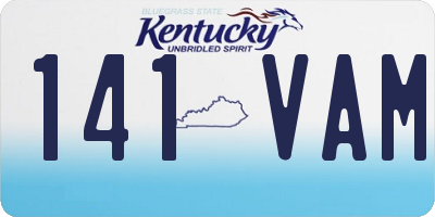 KY license plate 141VAM