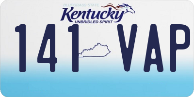 KY license plate 141VAP