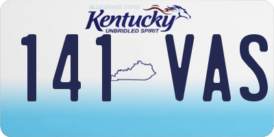 KY license plate 141VAS