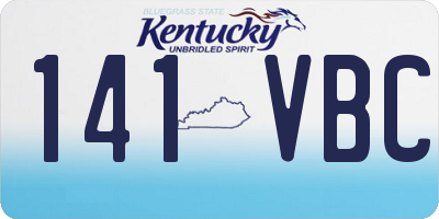KY license plate 141VBC