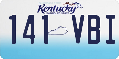KY license plate 141VBI