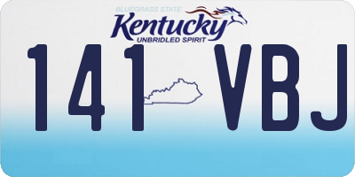 KY license plate 141VBJ