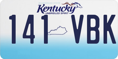 KY license plate 141VBK