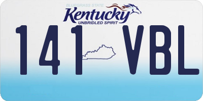 KY license plate 141VBL