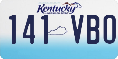 KY license plate 141VBO