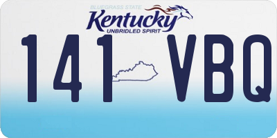 KY license plate 141VBQ