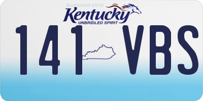 KY license plate 141VBS