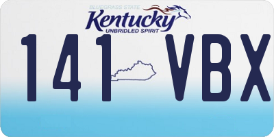 KY license plate 141VBX