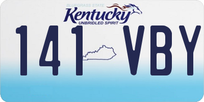 KY license plate 141VBY