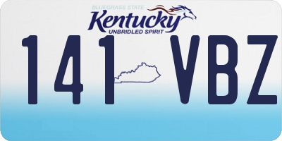 KY license plate 141VBZ