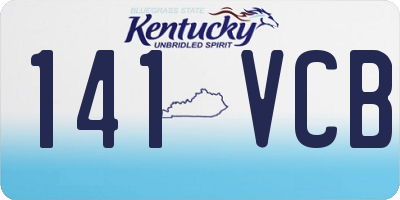 KY license plate 141VCB