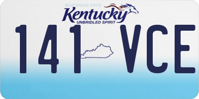 KY license plate 141VCE