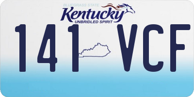 KY license plate 141VCF