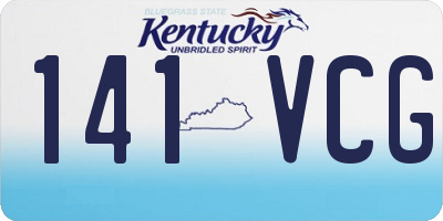 KY license plate 141VCG