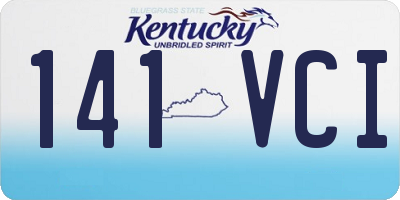 KY license plate 141VCI