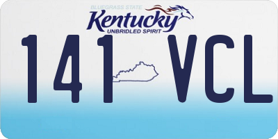 KY license plate 141VCL