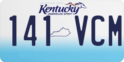 KY license plate 141VCM