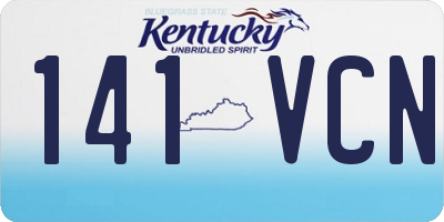 KY license plate 141VCN