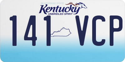 KY license plate 141VCP