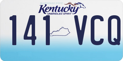 KY license plate 141VCQ